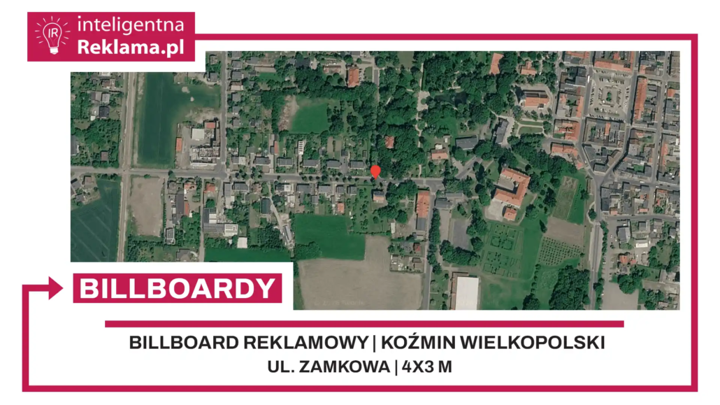 Lokalizacja reklamowa w Koźmin Wielkopolski przy ul. Zamkowa - powierzchnia 12 m²