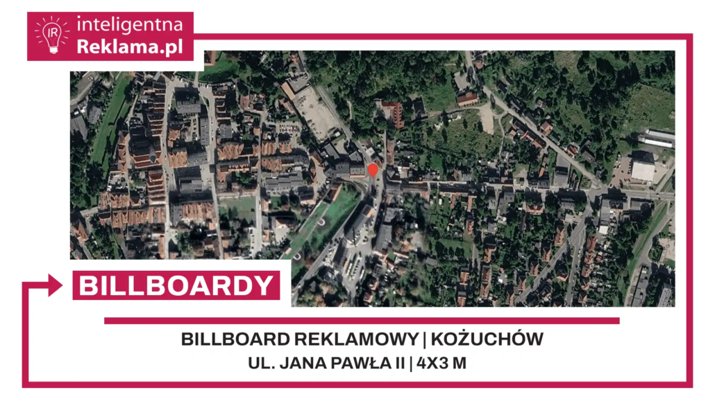 Lokalizacja reklamowa w Kożuchów przy ul. Jana Pawła II - powierzchnia 12 m²