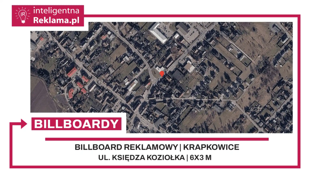 Lokalizacja reklamowa w Krapkowice przy ul. Księdza Koziołka - powierzchnia 18 m²
