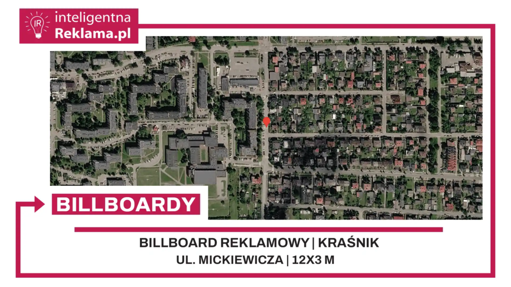 Lokalizacja reklamowa w Kraśnik przy ul. Mickiewicza - powierzchnia 36 m²
