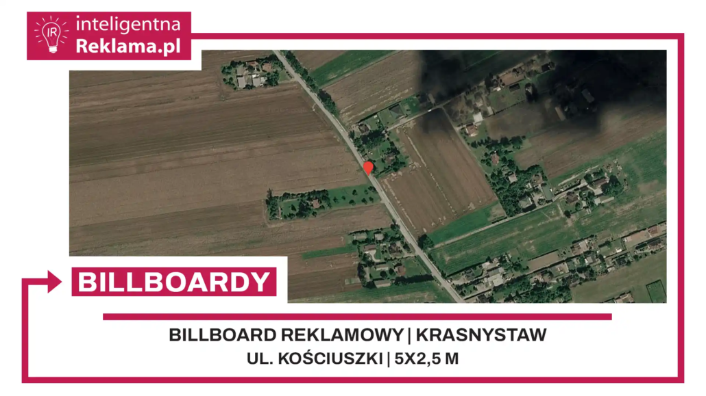 Lokalizacja reklamowa w Krasnystaw przy ul. Kościuszki - powierzchnia 12,5 m²
