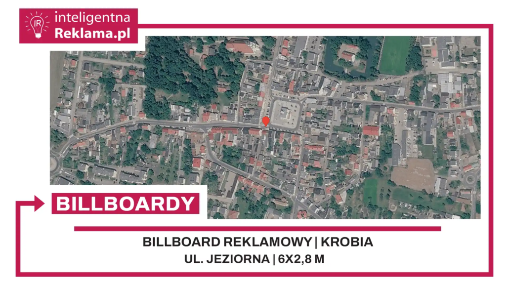 Lokalizacja reklamowa w Krobia przy ul. Jeziorna - powierzchnia 16,8 m²