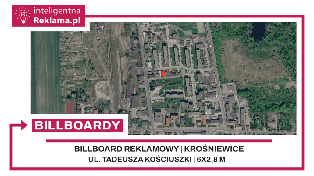 Lokalizacja reklamowa w Krośniewice przy ul. Tadeusza Kościuszki - powierzchnia 16,8 m²