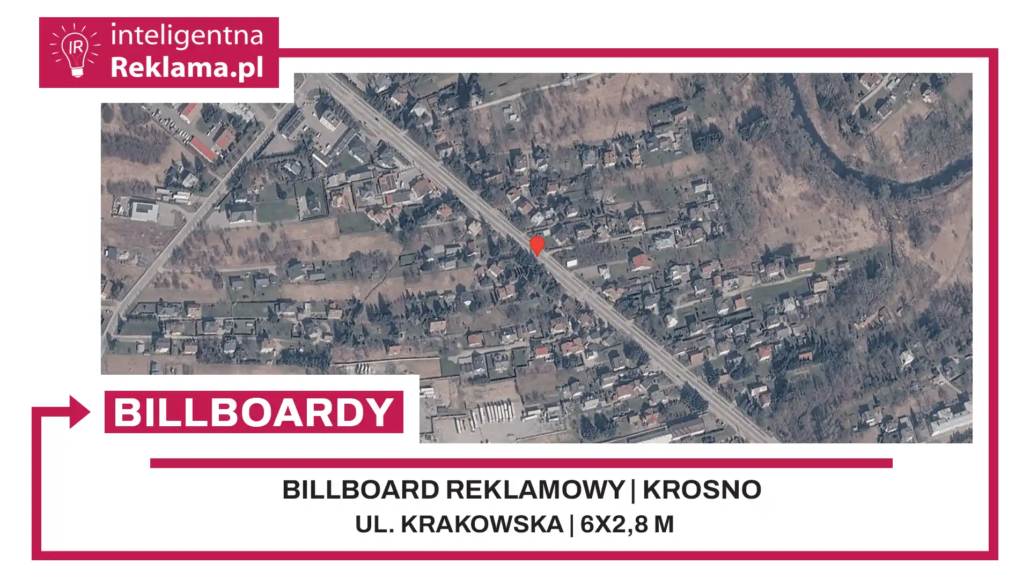 Lokalizacja reklamowa w Krosno przy ul. Krakowska - powierzchnia 16,8 m²