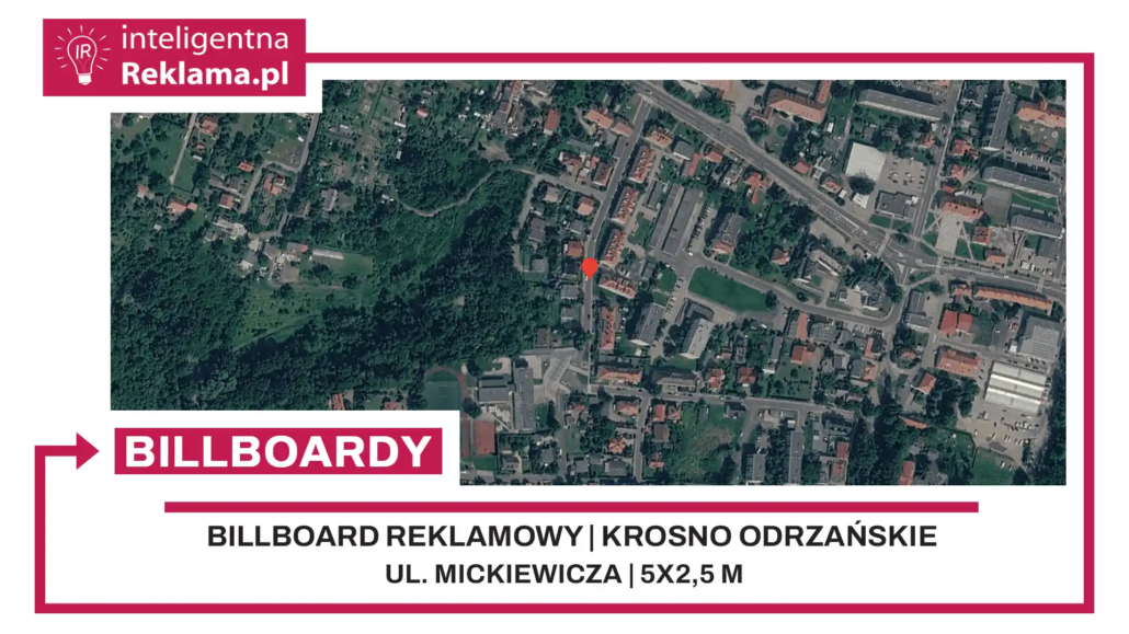 Lokalizacja reklamowa w Krosno Odrzańskie przy ul. Mickiewicza - powierzchnia 12,5 m²