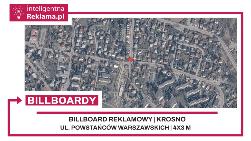 Lokalizacja reklamowa w Krosno przy ul. Powstańców Warszawskich - powierzchnia 12 m²