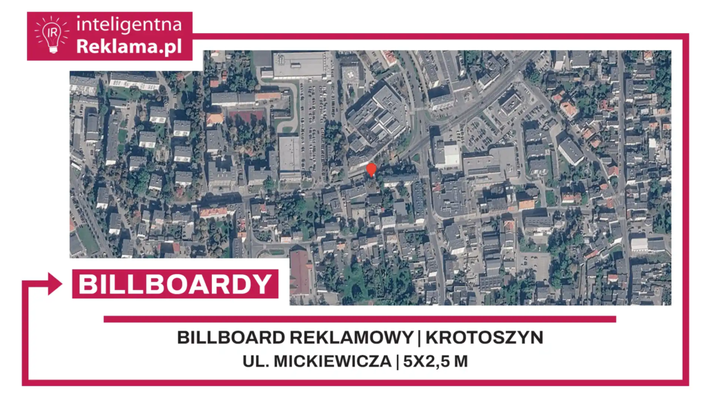 Lokalizacja reklamowa w Krotoszyn przy ul. Mickiewicza - powierzchnia 12,5 m²