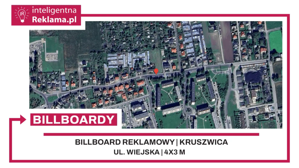 Lokalizacja reklamowa w Kruszwica przy ul. Wiejska - powierzchnia 12 m²
