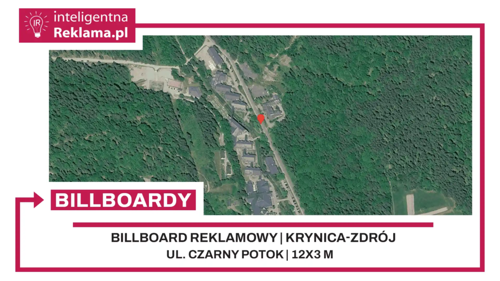 Lokalizacja reklamowa w Krynica-Zdrój przy ul. Czarny Potok - powierzchnia 36 m²