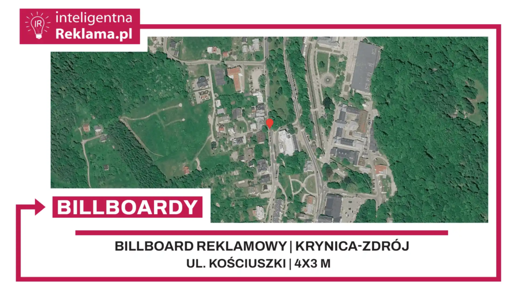 Lokalizacja reklamowa w Krynica-Zdrój przy ul. Kościuszki - powierzchnia 12 m²