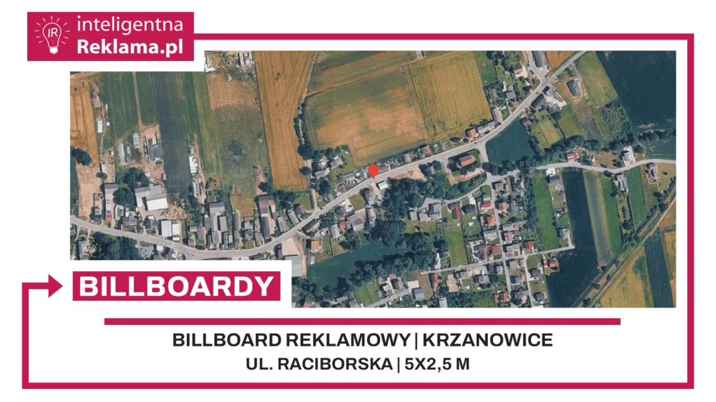 Lokalizacja reklamowa w Krzanowice przy ul. Raciborska - powierzchnia 12,5 m²