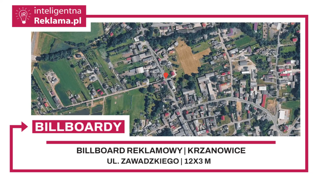 Lokalizacja reklamowa w Krzanowice przy ul. Zawadzkiego - powierzchnia 36 m²