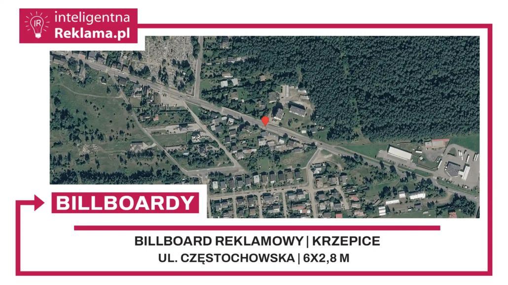 Lokalizacja reklamowa w Krzepice przy ul. ul. Częstochowska - powierzchnia 16,8 m²
