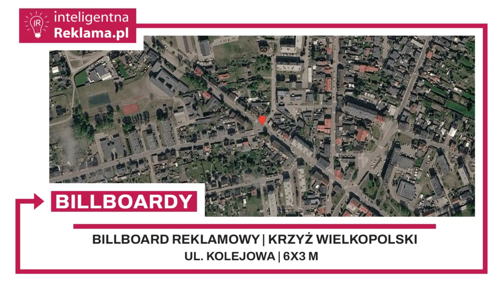 Lokalizacja reklamowa w Krzyż Wielkopolski przy ul. Kolejowa - powierzchnia 18 m²