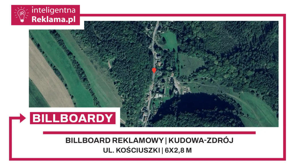 Lokalizacja reklamowa w Kudowa-Zdrój przy ul. Kościuszki - powierzchnia 16,8 m²