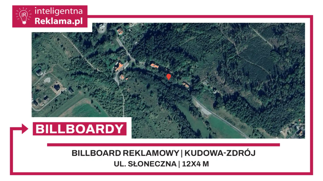 Lokalizacja reklamowa w Kudowa-Zdrój przy ul. Słoneczna - powierzchnia 48 m²