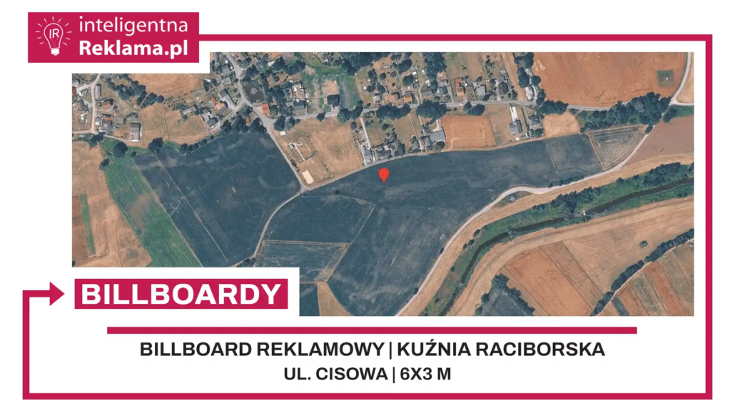 Lokalizacja reklamowa w Kuźnia Raciborska przy ul. Cisowa - powierzchnia 18 m²