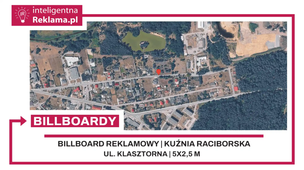 Lokalizacja reklamowa w Kuźnia Raciborska przy ul. ul. Klasztorna - powierzchnia 12,5 m²