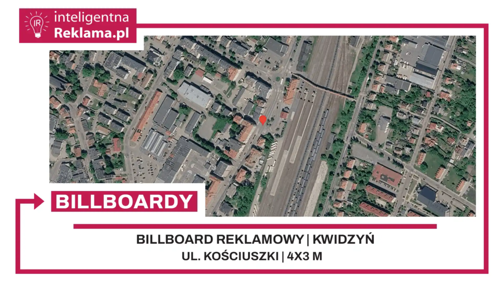 Lokalizacja reklamowa w Kwidzyń przy ul. Kościuszki - powierzchnia 12 m²