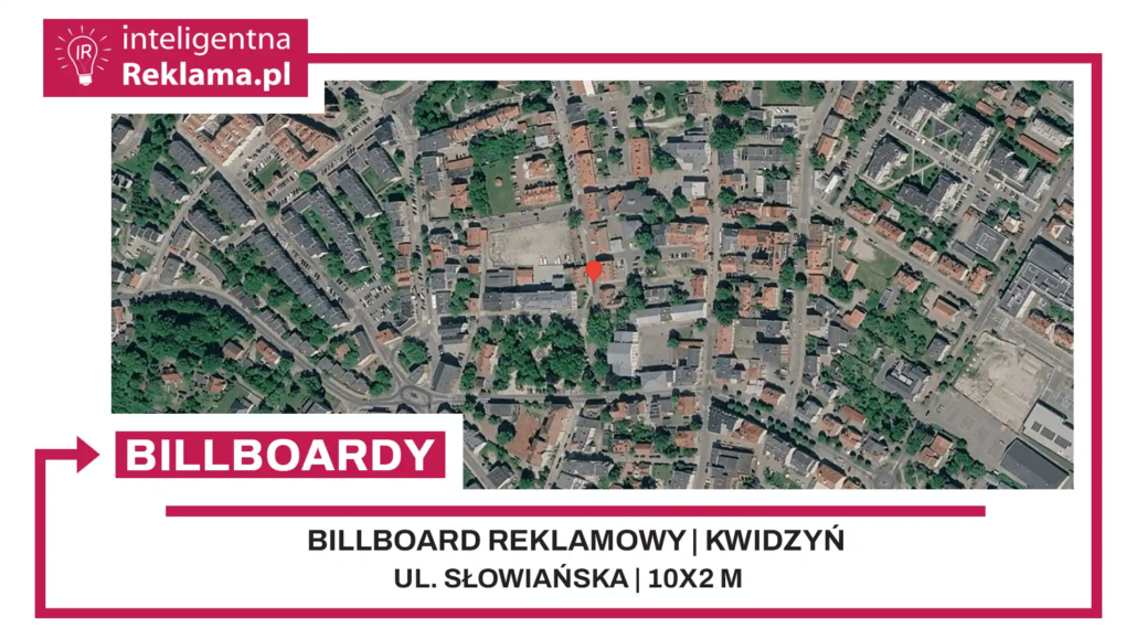 Lokalizacja reklamowa w Kwidzyń przy ul. Słowiańska - powierzchnia 20 m²