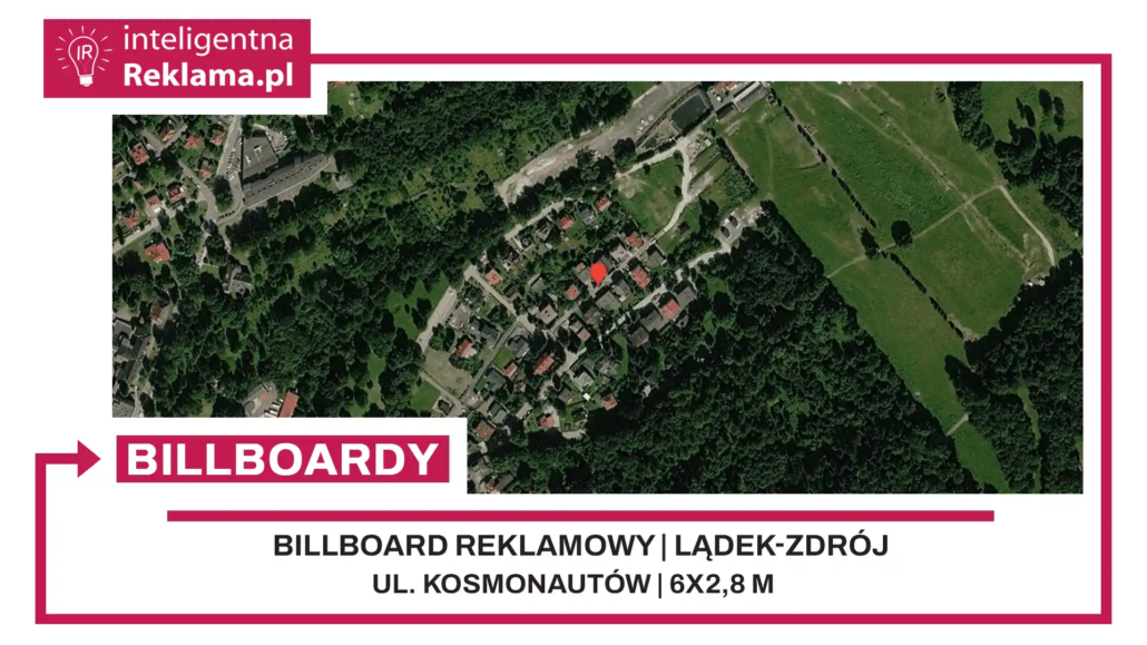Lokalizacja reklamowa w Lądek-Zdrój przy ul. Kosmonautów - powierzchnia 16,8 m²