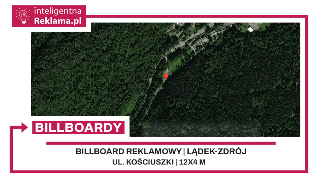 Lokalizacja reklamowa w Lądek-Zdrój przy ul. ul. Kościuszki - powierzchnia 48 m²