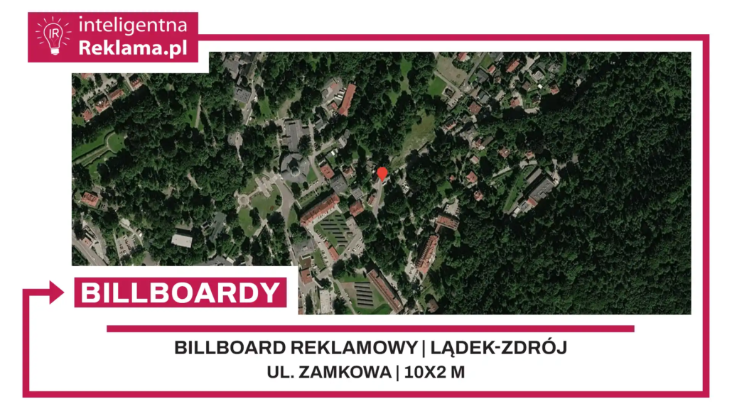 Lokalizacja reklamowa w Lądek-Zdrój przy ul. Zamkowa - powierzchnia 20 m²