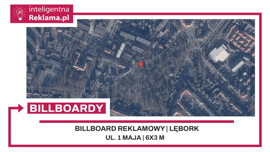 Lokalizacja reklamowa w Lębork przy ul. 1 maja - powierzchnia 18 m²