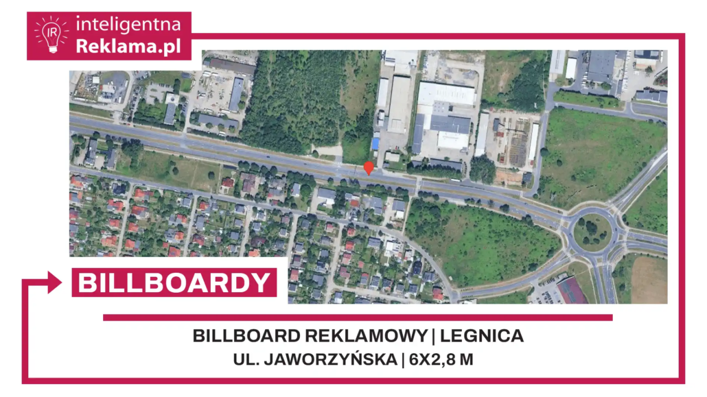 Lokalizacja reklamowa w Legnica przy ul. Jaworzyńska - powierzchnia 16,8 m²