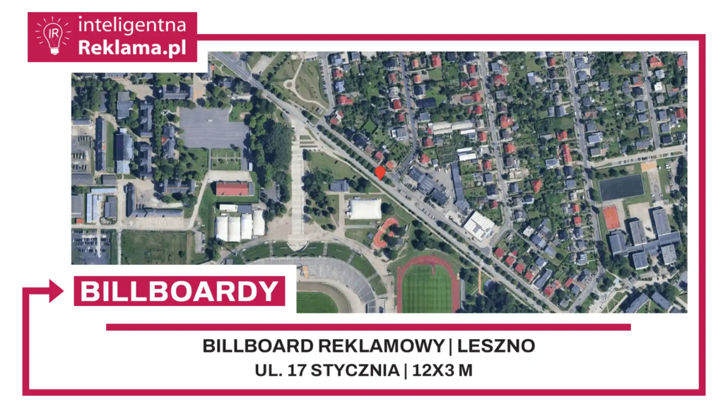 Lokalizacja reklamowa w Leszno przy ul. 17 stycznia - powierzchnia 36 m²