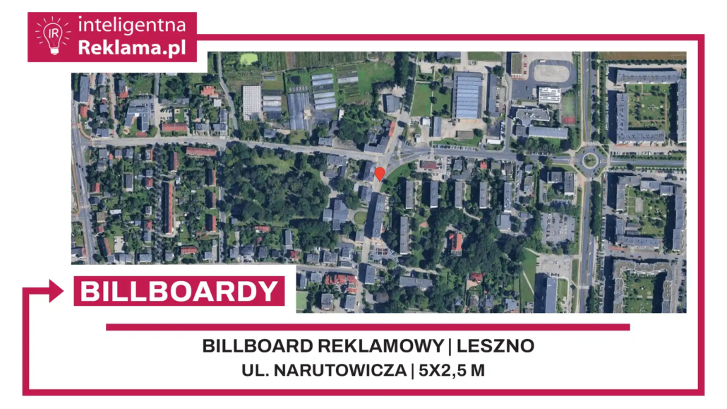 Lokalizacja reklamowa w Leszno przy ul. Narutowicza - powierzchnia 12,5 m²