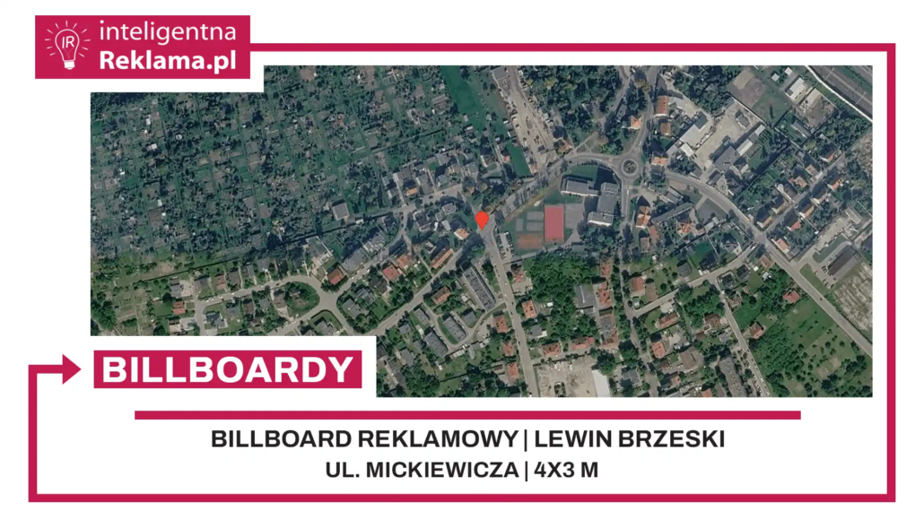 Lokalizacja reklamowa w Lewin Brzeski przy ul. Mickiewicza - powierzchnia 12 m²