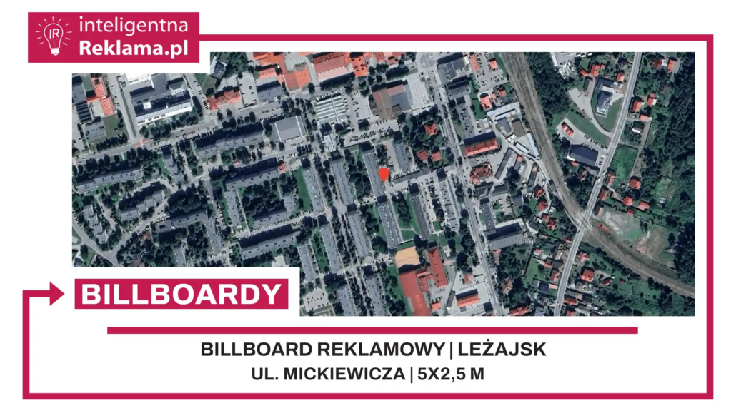 Lokalizacja reklamowa w Leżajsk przy ul. Mickiewicza - powierzchnia 12,5 m²