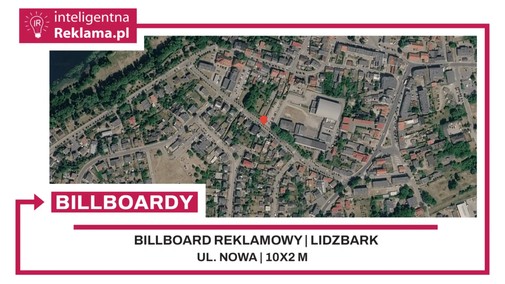 Lokalizacja reklamowa w Lidzbark przy ul. Nowa - powierzchnia 20 m²
