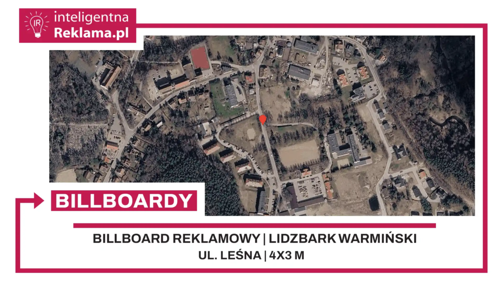 Lokalizacja reklamowa w Lidzbark Warmiński przy ul. Leśna - powierzchnia 12 m²