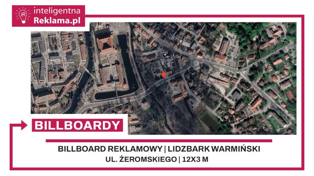Lokalizacja reklamowa w Lidzbark Warmiński przy ul. Żeromskiego - powierzchnia 36 m²