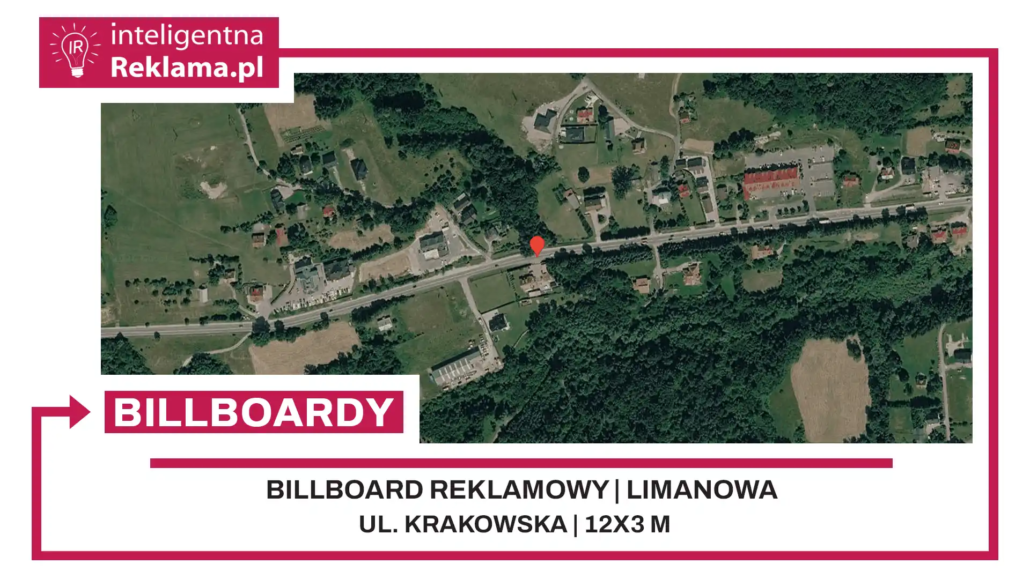 Lokalizacja reklamowa w Limanowa przy ul. Krakowska - powierzchnia 36 m²