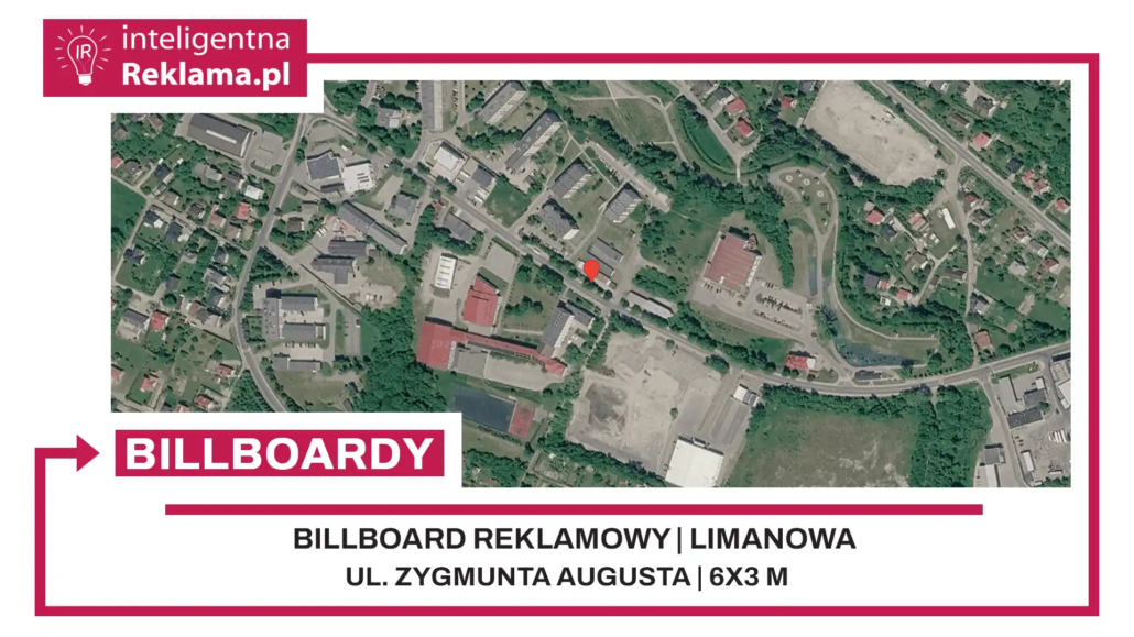 Lokalizacja reklamowa w Limanowa przy ul. Zygmunta Augusta - powierzchnia 18 m²