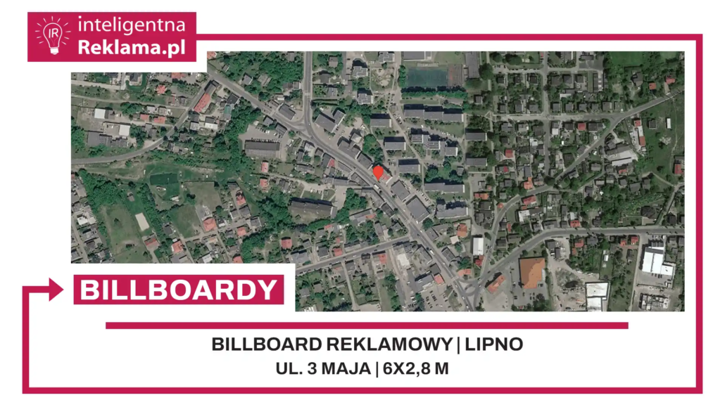 Lokalizacja reklamowa w Lipno przy ul. 3 maja - powierzchnia 16,8 m²