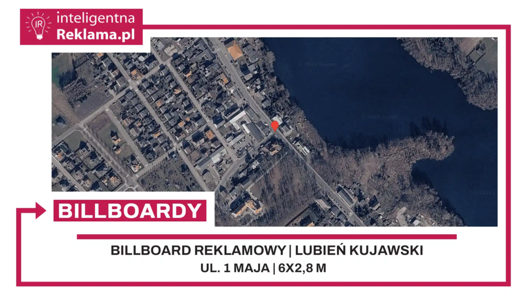 Lokalizacja reklamowa w Lubień Kujawski przy ul. 1 maja - powierzchnia 16,8 m²