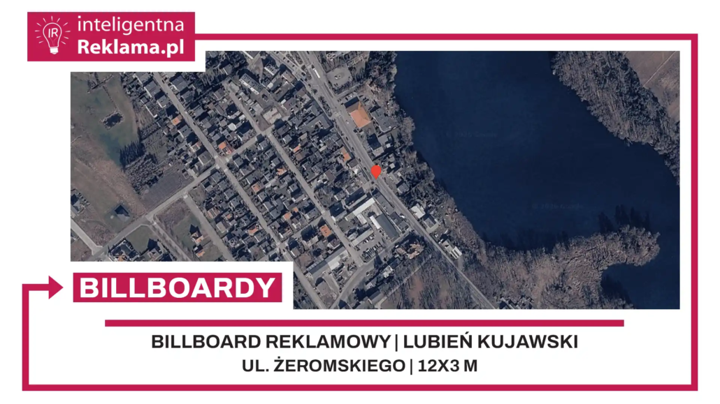 Lokalizacja reklamowa w Lubień Kujawski przy ul. Żeromskiego - powierzchnia 36 m²