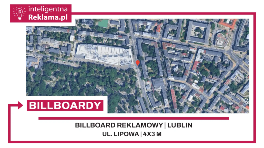 Lokalizacja reklamowa w Lublin przy ul. Lipowa - powierzchnia 12 m²