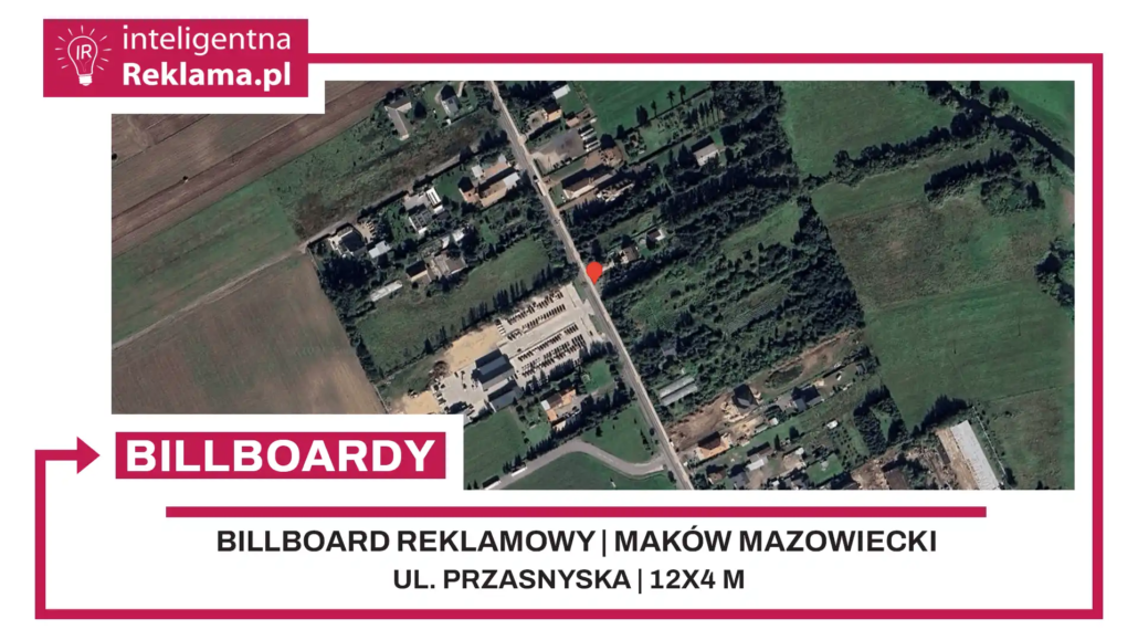 Lokalizacja reklamowa w Maków Mazowiecki przy ul. ul. Przasnyska - powierzchnia 48 m²