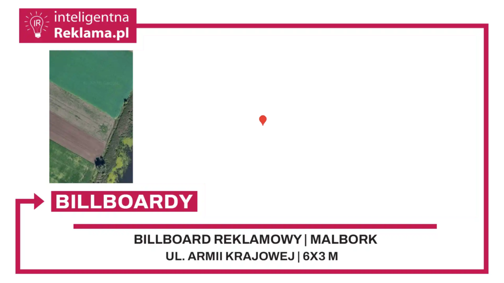 Lokalizacja reklamowa w Malbork przy ul. ul. Armii Krajowej - powierzchnia 18 m²