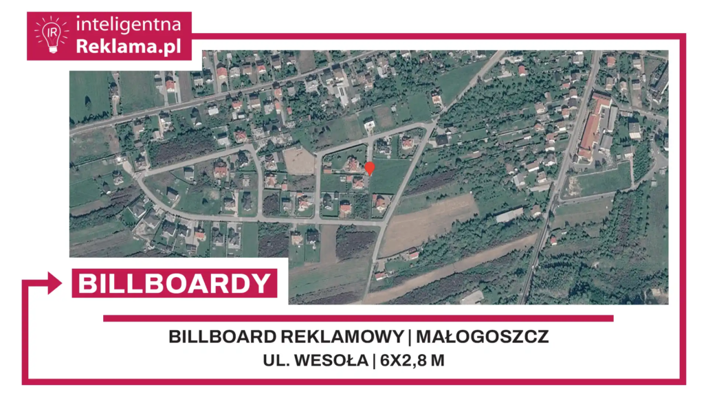 Lokalizacja reklamowa w Małogoszcz przy ul. Wesoła - powierzchnia 16,8 m²