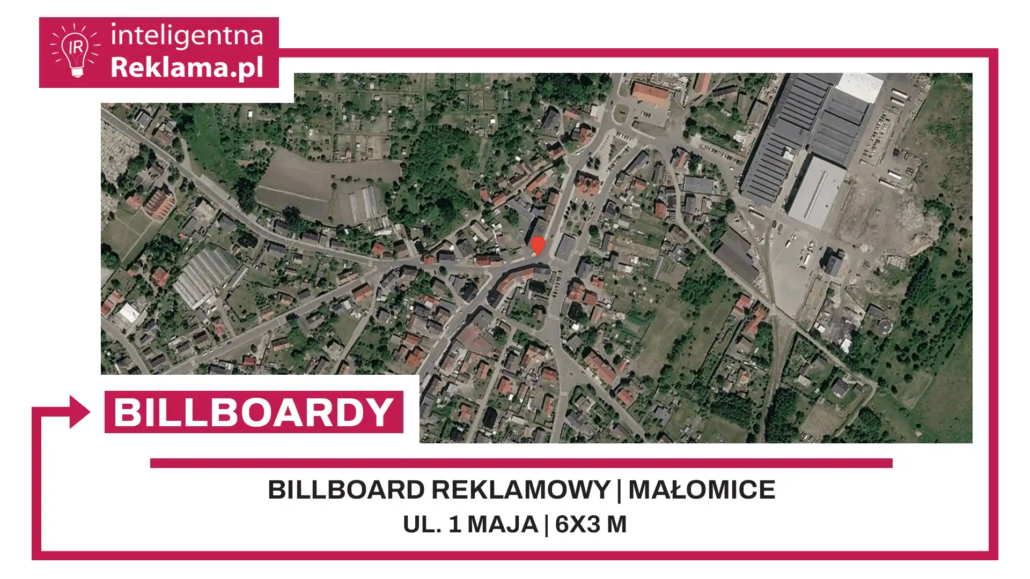 Lokalizacja reklamowa w Małomice przy ul. 1 maja - powierzchnia 18 m²