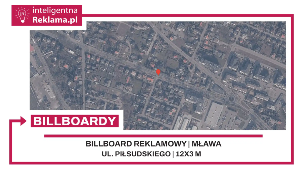 Lokalizacja reklamowa w Mława przy ul. Piłsudskiego - powierzchnia 36 m²