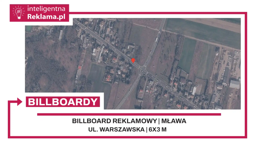 Lokalizacja reklamowa w Mława przy ul. ul. Warszawska - powierzchnia 18 m²