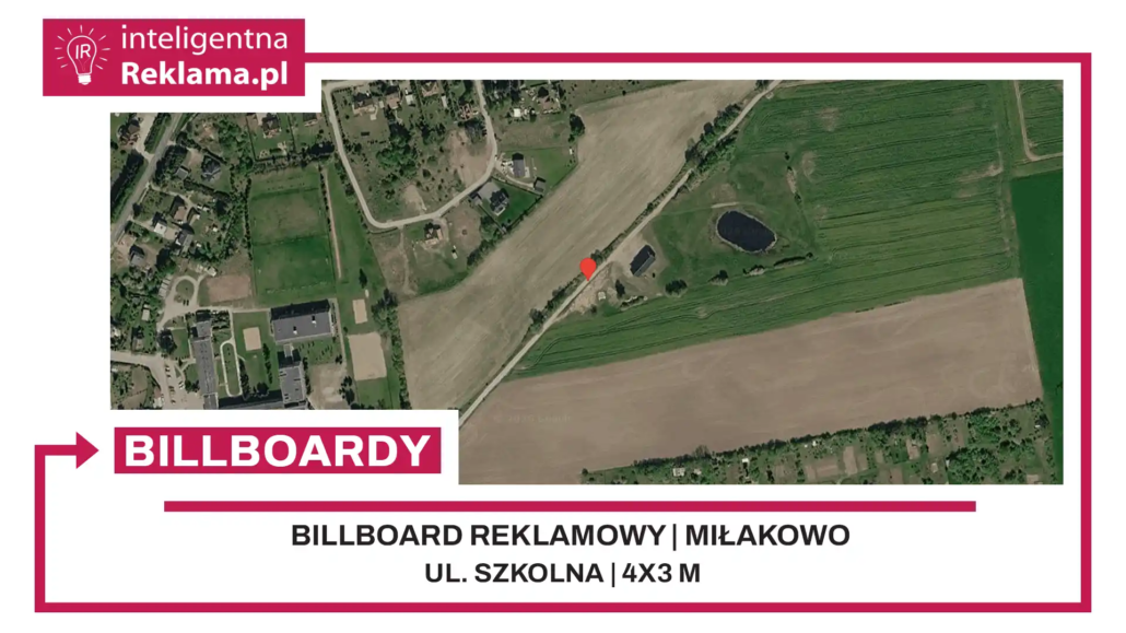 Lokalizacja reklamowa w Miłakowo przy ul. Szkolna - powierzchnia 12 m²