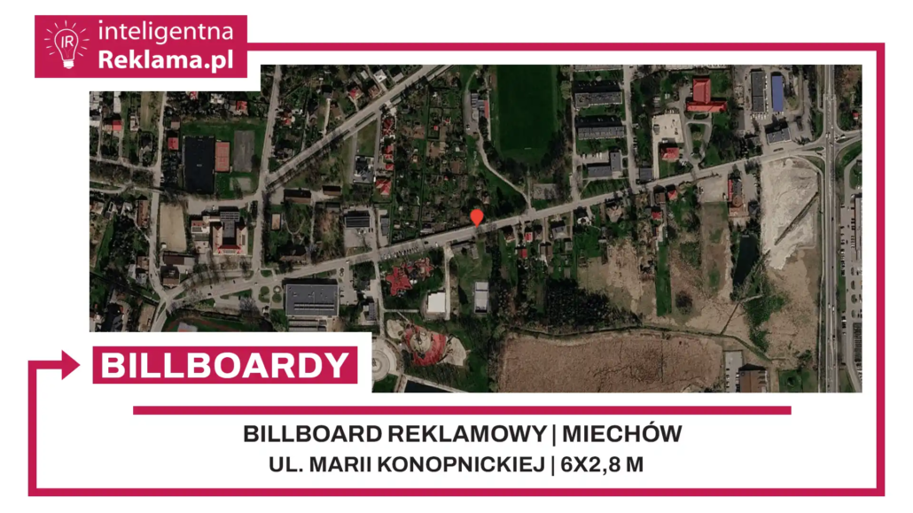 Lokalizacja reklamowa w Miechów przy ul. Marii Konopnickiej - powierzchnia 16,8 m²